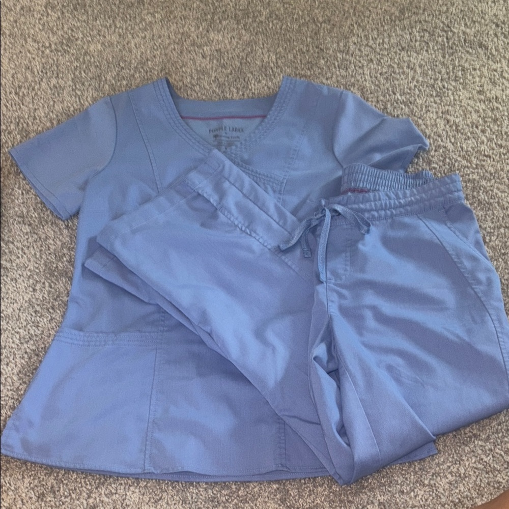 Healing Hands Blue Scrub Set